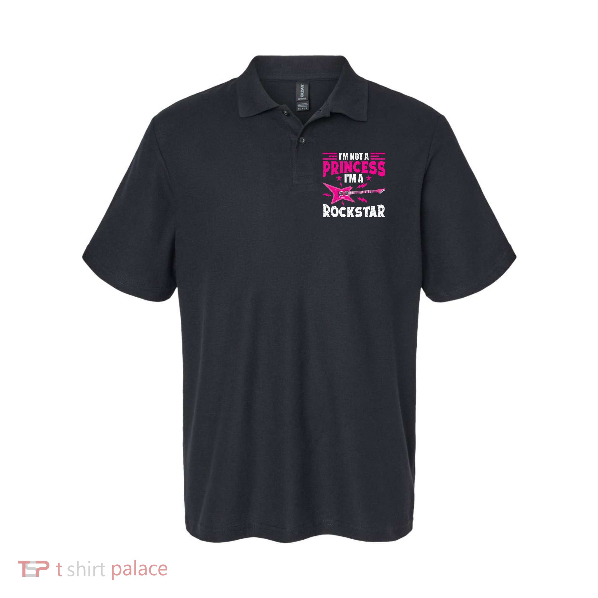IM Not A Princess IM A Rockstar Cool Rockstar Princess Softstyle Adult Sport Polo