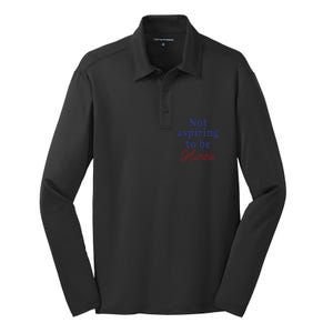 IM Not Aspiring To Be Humble Silk Touch Performance Long Sleeve Polo