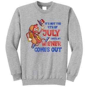 Its Not A Party Until My Wiener Comes Out 4th of July Wiener Tall Sweatshirt