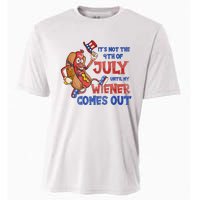 Its Not A Party Until My Wiener Comes Out 4th of July Wiener Cooling Performance Crew T-Shirt