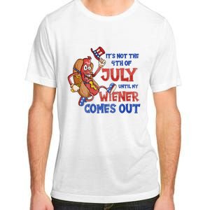 Its Not A Party Until My Wiener Comes Out 4th of July Wiener Adult ChromaSoft Performance T-Shirt