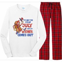 Its Not A Party Until My Wiener Comes Out 4th of July Wiener Long Sleeve Pajama Set