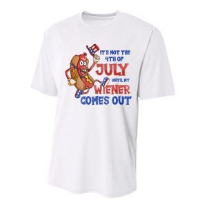 Its Not A Party Until My Wiener Comes Out 4th of July Wiener Performance Sprint T-Shirt