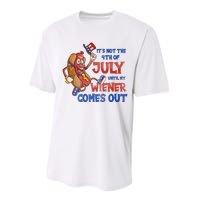 Its Not A Party Until My Wiener Comes Out 4th of July Wiener Performance Sprint T-Shirt