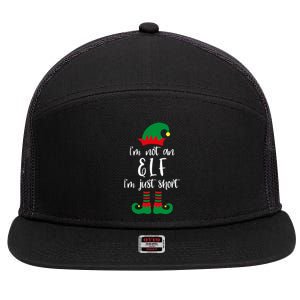 I'm Not An Elf I'm Just Short 7 Panel Mesh Trucker Snapback Hat