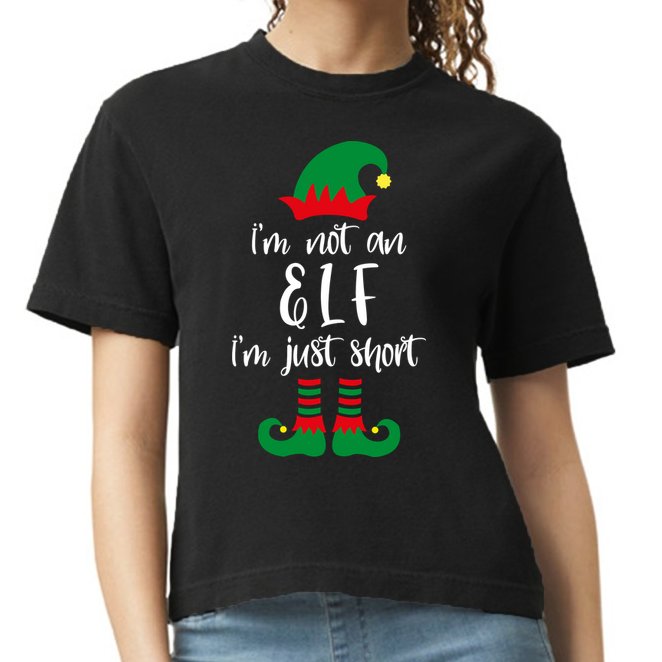 I'm Not An Elf I'm Just Short Comfort Colors Boxy T-Shirt
