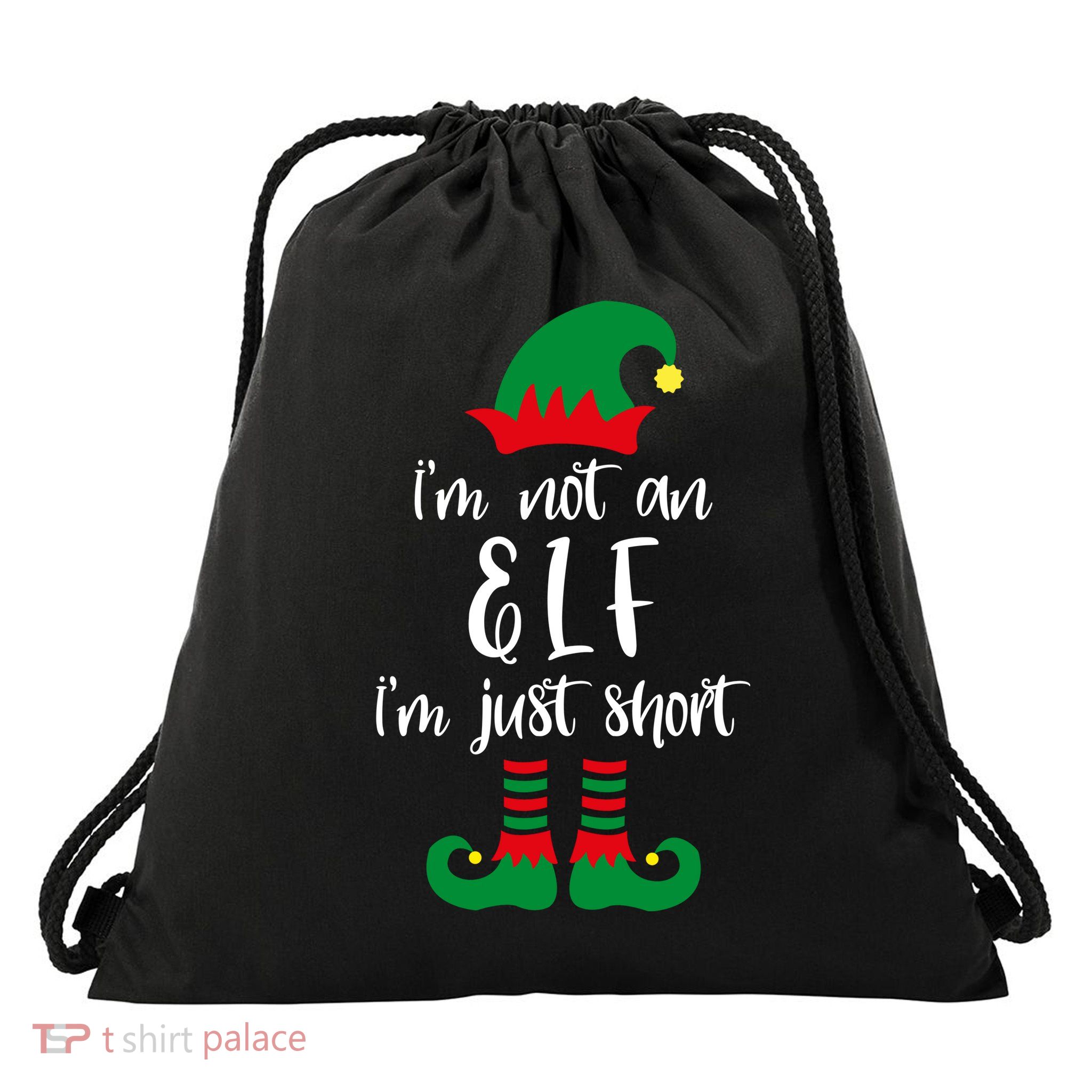 I'm Not An Elf I'm Just Short Drawstring Bag