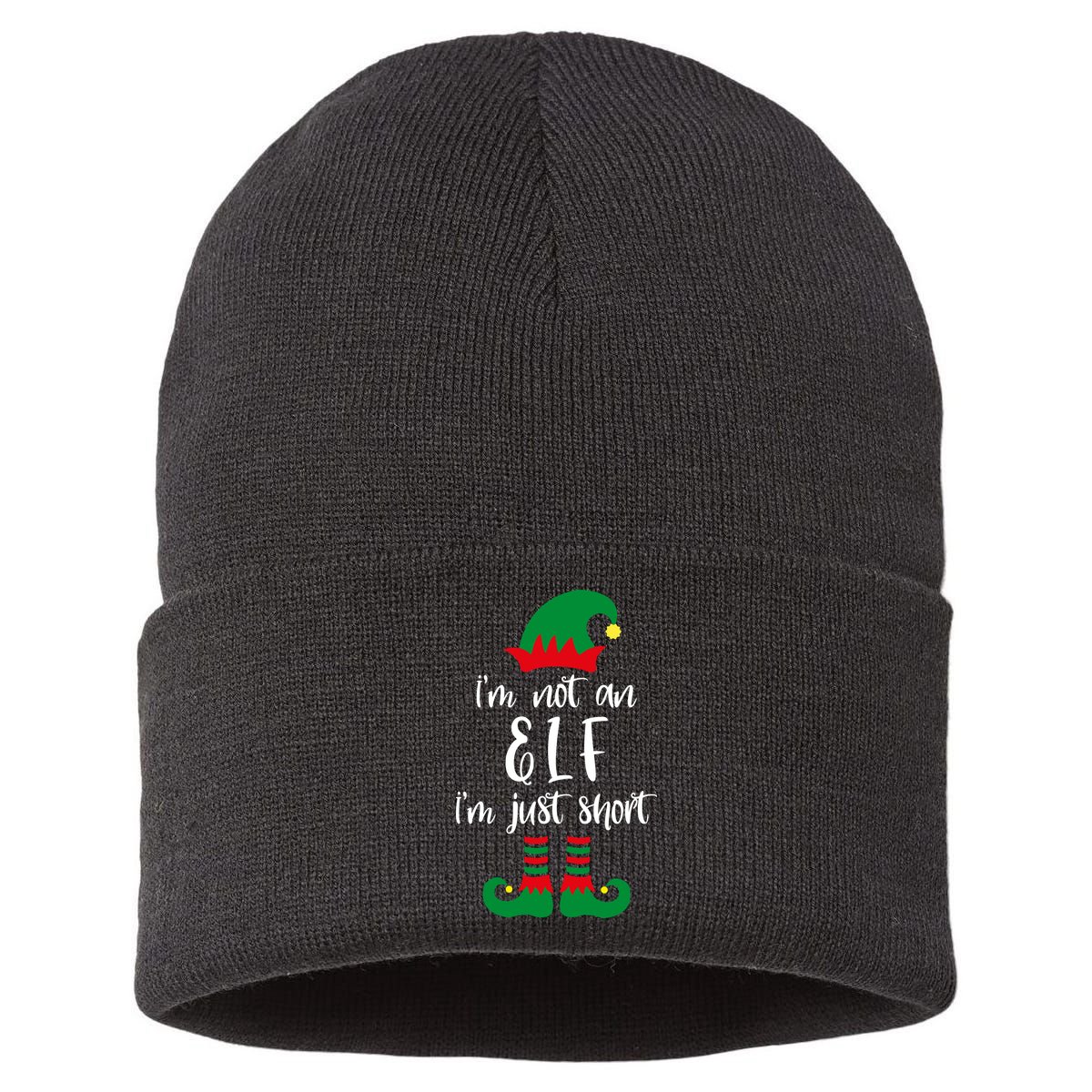 I'm Not An Elf I'm Just Short Sustainable Knit Beanie