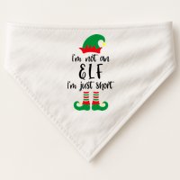 I'm Not An Elf I'm Just Short USA-Made Doggie Bandana
