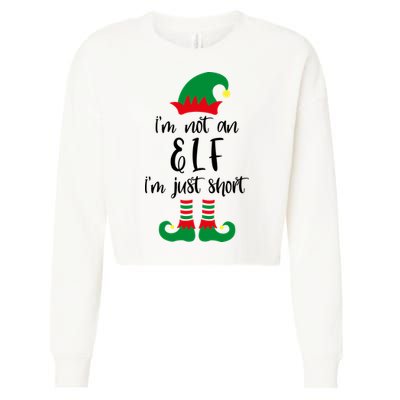 I'm Not An Elf I'm Just Short Cropped Pullover Crew
