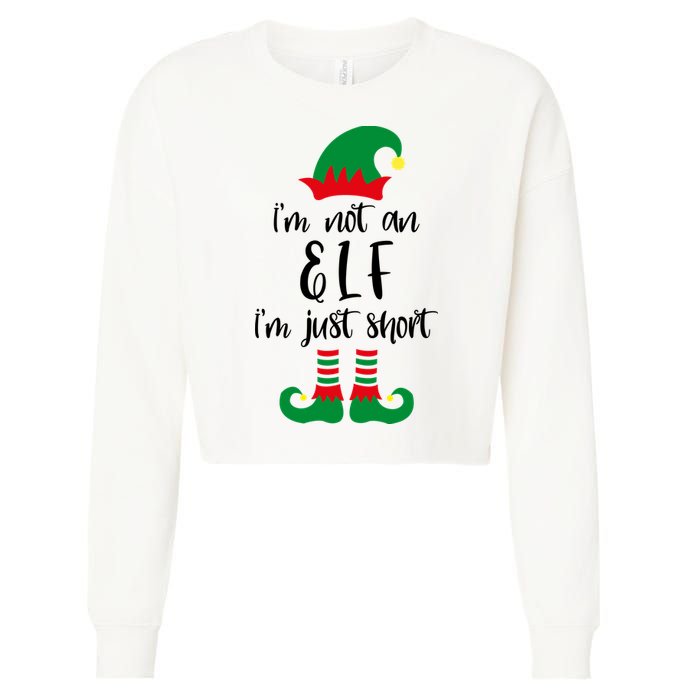 I'm Not An Elf I'm Just Short Cropped Pullover Crew