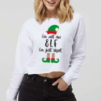I'm Not An Elf I'm Just Short Cropped Pullover Crew