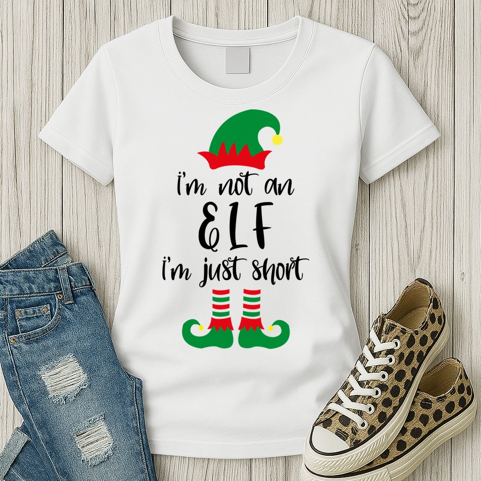 I'm Not An Elf I'm Just Short Womens T-Shirt