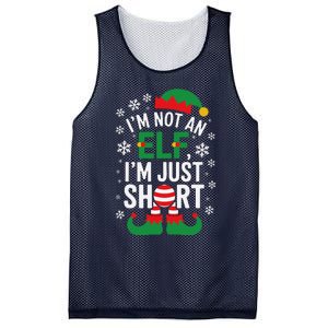 IM Not An Elf IM Just Short Merry Christmas Elf Xmas Funny Mesh Reversible Basketball Jersey Tank