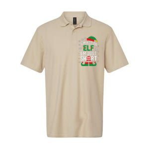 IM Not An Elf IM Just Short Merry Christmas Elf Xmas Funny Softstyle Adult Sport Polo