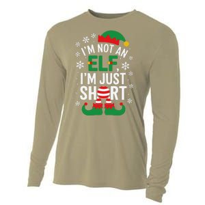 IM Not An Elf IM Just Short Merry Christmas Elf Xmas Funny Cooling Performance Long Sleeve Crew