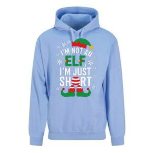 IM Not An Elf IM Just Short Merry Christmas Elf Xmas Funny Unisex Surf Hoodie