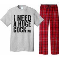 I Need A Huge Cocktail Funny Adult Humor Drinking Vintage Pajama Set