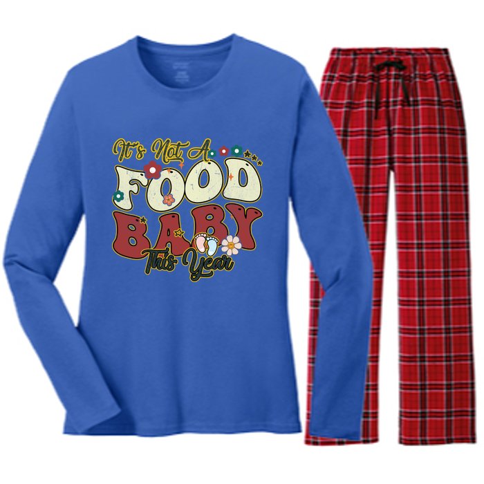 ItS Not A Food This Year Thanksgiving And Christmas Cute Gift Women's Long Sleeve Flannel Pajama Set 