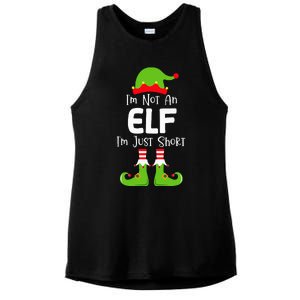 IM Not An Elf IM Just Short Family Christmas Pjs Matching Ladies PosiCharge Tri-Blend Wicking Tank