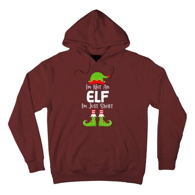 IM Not An Elf IM Just Short Family Christmas Pjs Matching Hoodie