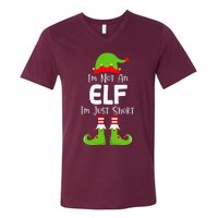 IM Not An Elf IM Just Short Family Christmas Pjs Matching V-Neck T-Shirt