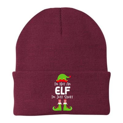 IM Not An Elf IM Just Short Family Christmas Pjs Matching Knit Cap Winter Beanie