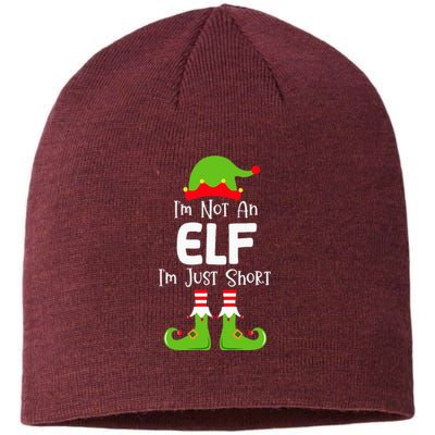 IM Not An Elf IM Just Short Family Christmas Pjs Matching Sustainable Beanie