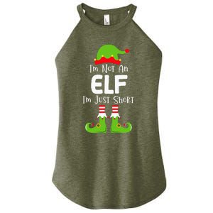 IM Not An Elf IM Just Short Family Christmas Pjs Matching Women's Perfect Tri Rocker Tank