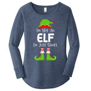 IM Not An Elf IM Just Short Family Christmas Pjs Matching Women's Perfect Tri Tunic Long Sleeve Shirt