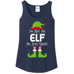 IM Not An Elf IM Just Short Family Christmas Pjs Matching Ladies Essential Tank