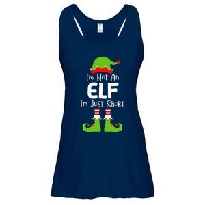 IM Not An Elf IM Just Short Family Christmas Pjs Matching Ladies Essential Flowy Tank