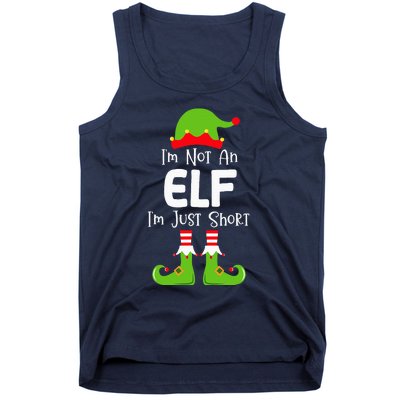 IM Not An Elf IM Just Short Family Christmas Pjs Matching Tank Top