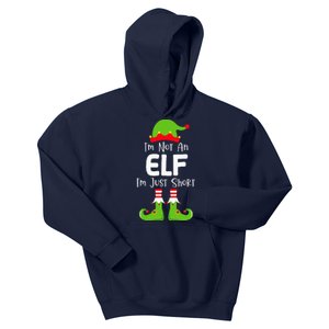 IM Not An Elf IM Just Short Family Christmas Pjs Matching Kids Hoodie