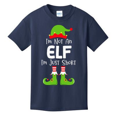 IM Not An Elf IM Just Short Family Christmas Pjs Matching Kids T-Shirt