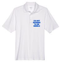 IM Not Aspiring To Be Humble Men's Origin Performance Pique Polo