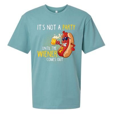 ItS Not A Party Until The Weiner Comes Out Sueded Cloud Jersey T-Shirt