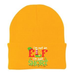 IM Not An Elf IM Just Short Merry Christmas Elf Xmas Funny Knit Cap Winter Beanie