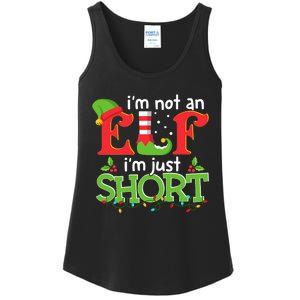 IM Not An Elf IM Just Short Merry Christmas Elf Xmas Funny Ladies Essential Tank