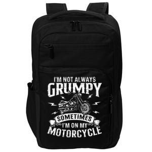 IM Not Always Grumpy Biker Motorcycle Rider Riding Racing Impact Tech Backpack