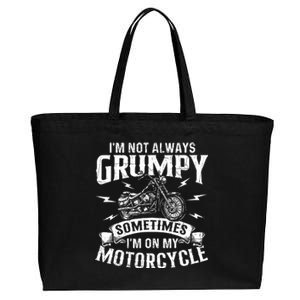 IM Not Always Grumpy Biker Motorcycle Rider Riding Racing Cotton Canvas Jumbo Tote