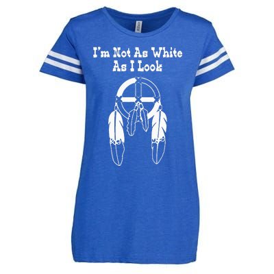 I'm Not As White As I Look Native American DNA Enza Ladies Jersey Football T-Shirt