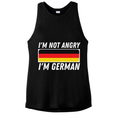 IM Not Angry IM German Germany Flag German American Ladies PosiCharge Tri-Blend Wicking Tank