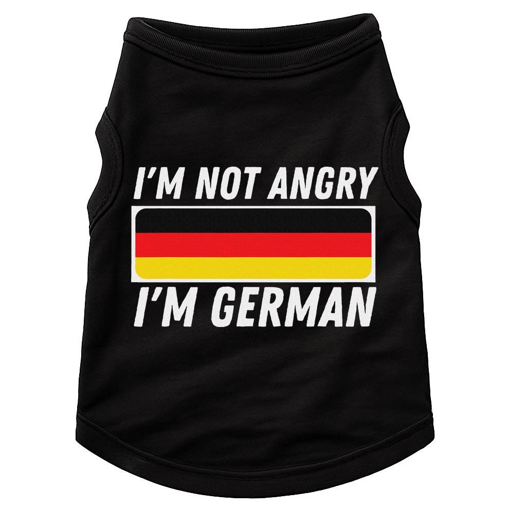 IM Not Angry IM German Germany Flag German American Doggie Tank