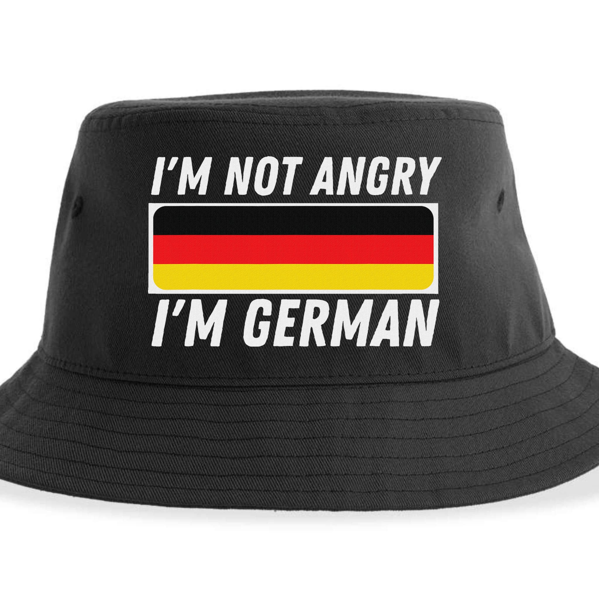 IM Not Angry IM German Germany Flag German American Sustainable Bucket Hat