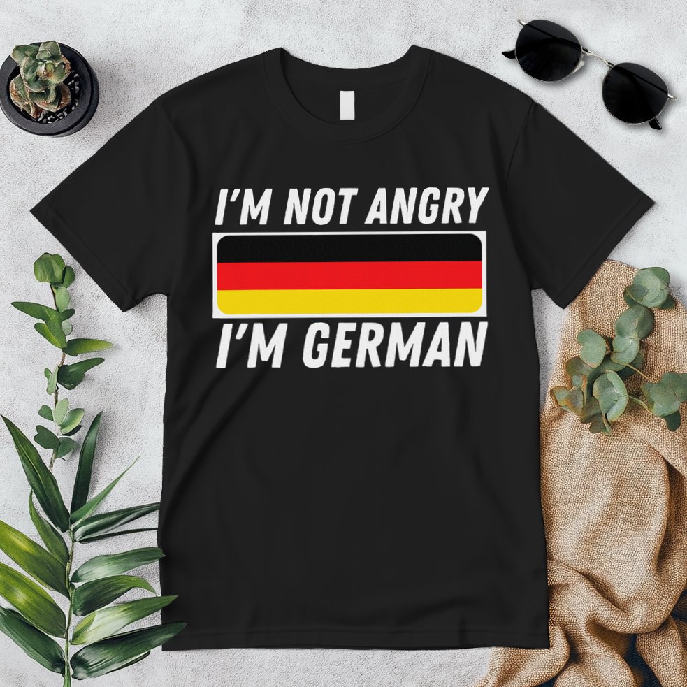 IM Not Angry IM German Germany Flag German American Premium T-Shirt