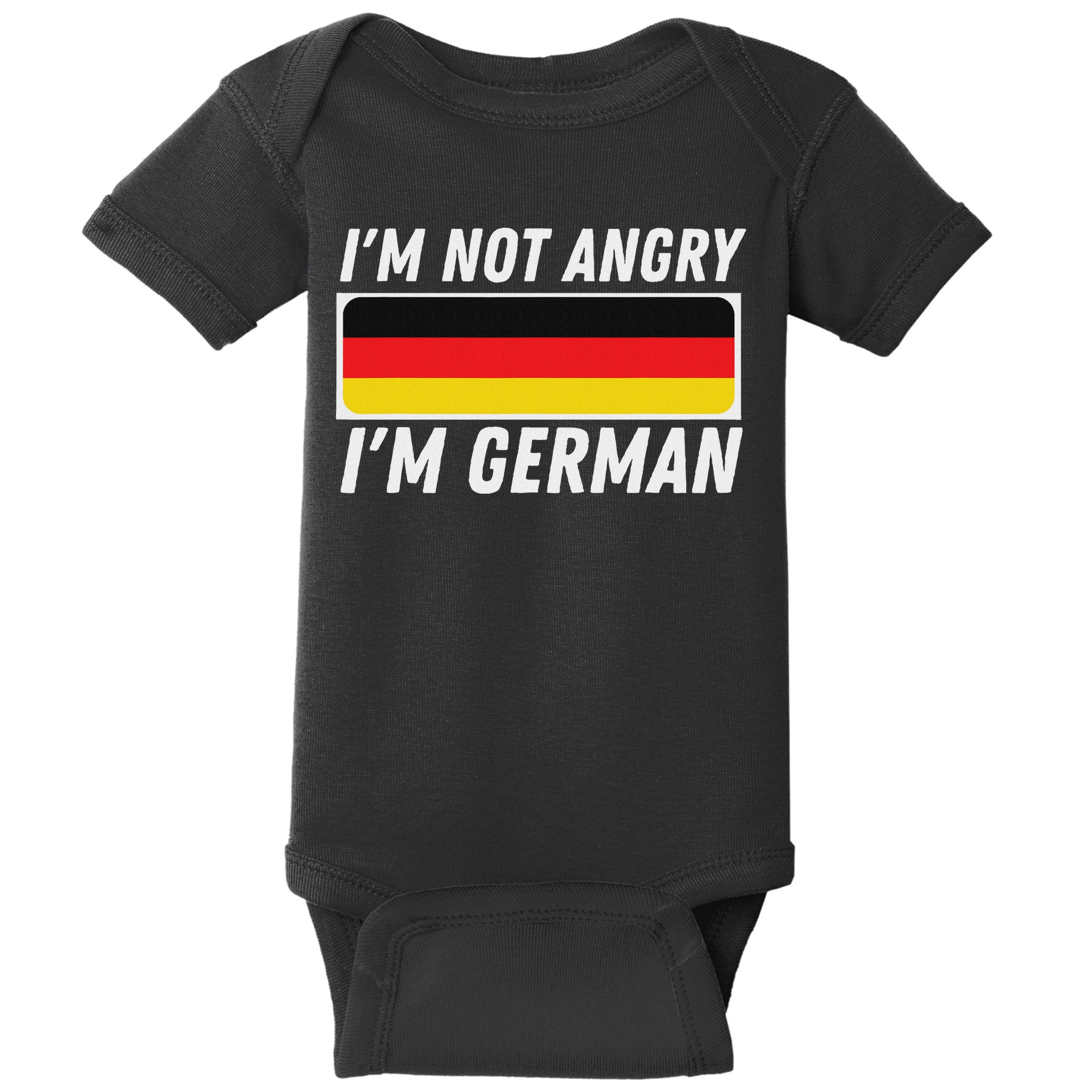 IM Not Angry IM German Germany Flag German American Baby Bodysuit