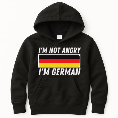 IM Not Angry IM German Germany Flag German American Kids Hoodie