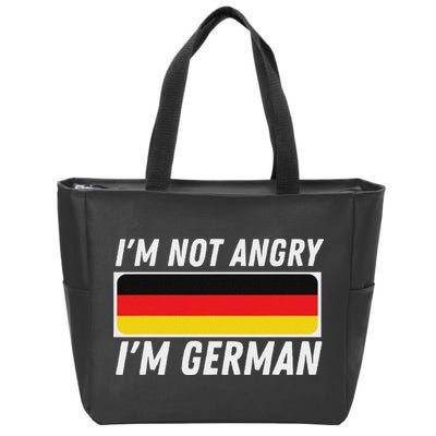 IM Not Angry IM German Germany Flag German American Zip Tote Bag
