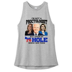 IM Not A Proctologist But I Know An Asshole When I See Them Ladies PosiCharge Tri-Blend Wicking Tank